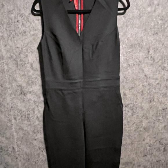 Spanx Black V-Neck Jumpsuit with Straight-Leg Pants - Picture 3 of 9